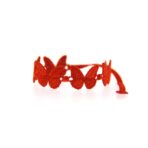 Bracelet motif Papillon couleur rouge - Missiu