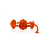 Bracelet motif Peace and Love couleur mandarine - Missiu