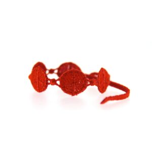 Bracelet motif Peace and Love couleur rouge - Missiu