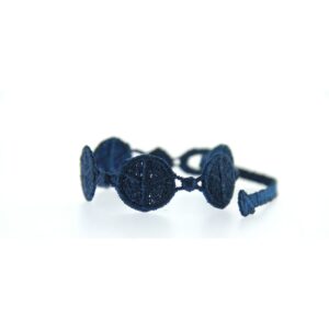 Bracelet motif Peace and Love couleur bleu marine - Missiu