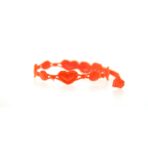 Bracelet motif Coeur couleur orange fluo - Missiu