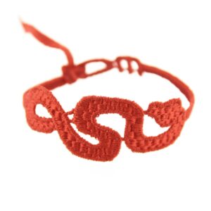 Bracelet motif Serpent couleur rouge- Missiu