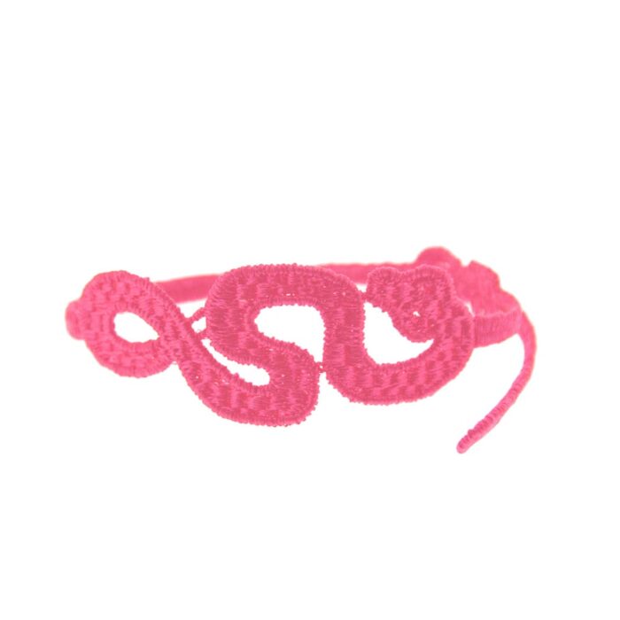 Bracelet motif Serpent couleur rose fluo- Missiu