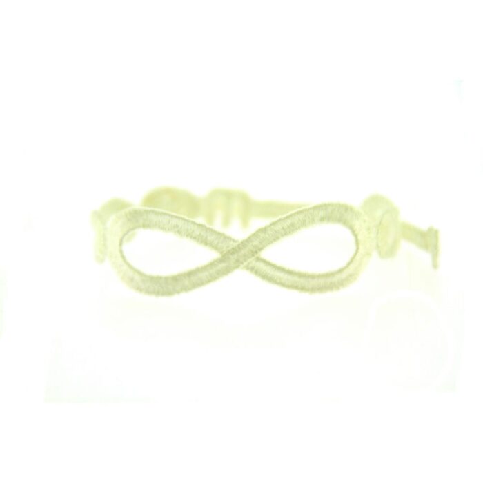 Bracelet motif Infinity couleur blanc cassé - Missiu