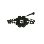Bracelet motif Fleur couleur noir - Missiu