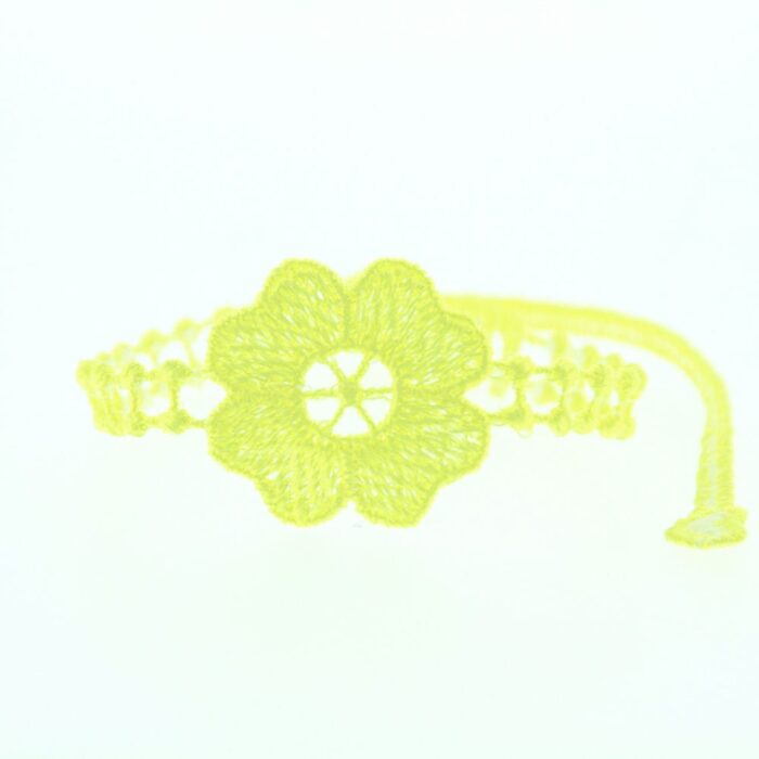 Bracelet motif Fleur couleur jaune fluo - Missiu