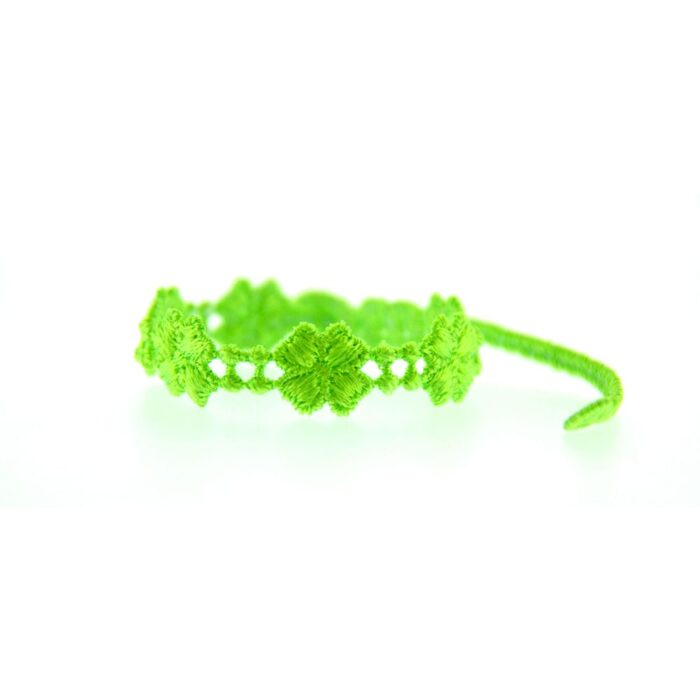Bracelet motif Trèfle couleur vert fluo - Missiu