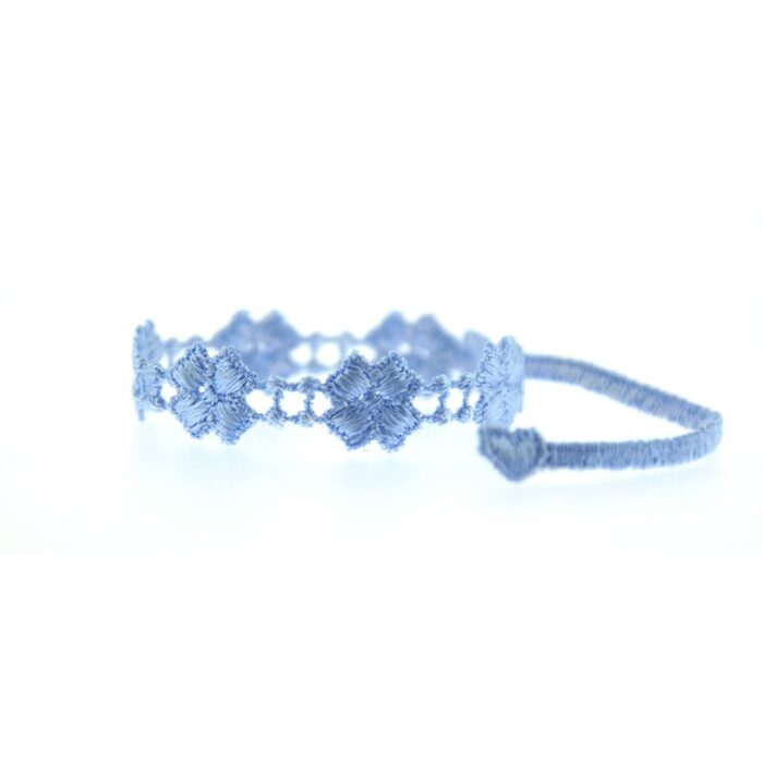 Bracelet motif Trèfle couleur bleu ciel - Missiu