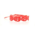 Bracelet motif Tête de mort couleur rose fluo - Missiu