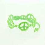 Nouveau Bracelet motif Peace and Love couleur vert fluo - Missiu