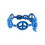 Nouveau Bracelet motif Peace and Love couleur bleu roi - Missiu