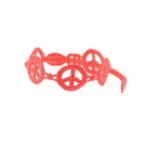 Nouveau Bracelet motif Peace and Love couleur rose fluo - Missiu