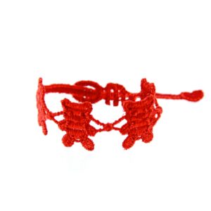 Bracelet motif Ourson Enfant couleur rouge - Missiu