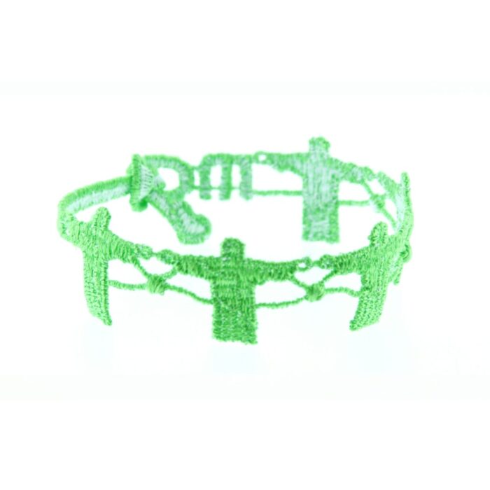 Bracelet motif Corcovado couleur vert fluo - Missiu