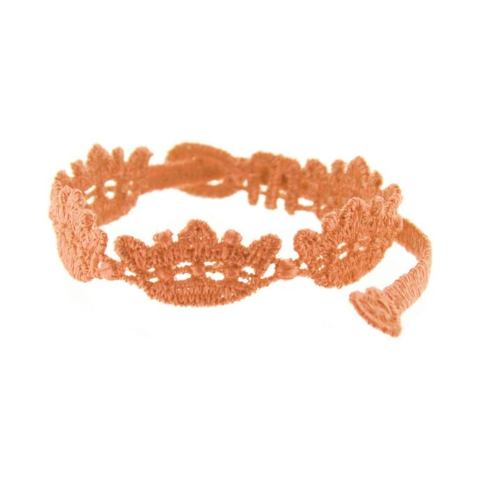 Bracelet motif Couronne couleur rose saumon - Missiu