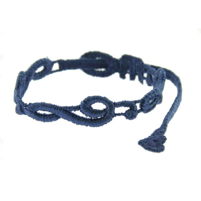 Bracelet motif Musique couleur bleu marine - Missiu