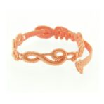 Bracelet motif Musique couleur rose saumon - Missiu