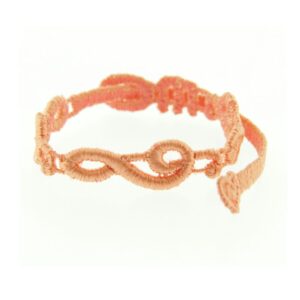 Bracelet motif Musique couleur rose saumon - Missiu