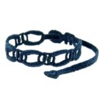 Bracelet motif Gourmette couleur bleu marine - Missiu