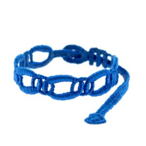 Bracelet motif Gourmette couleur bleu roi - Missiu