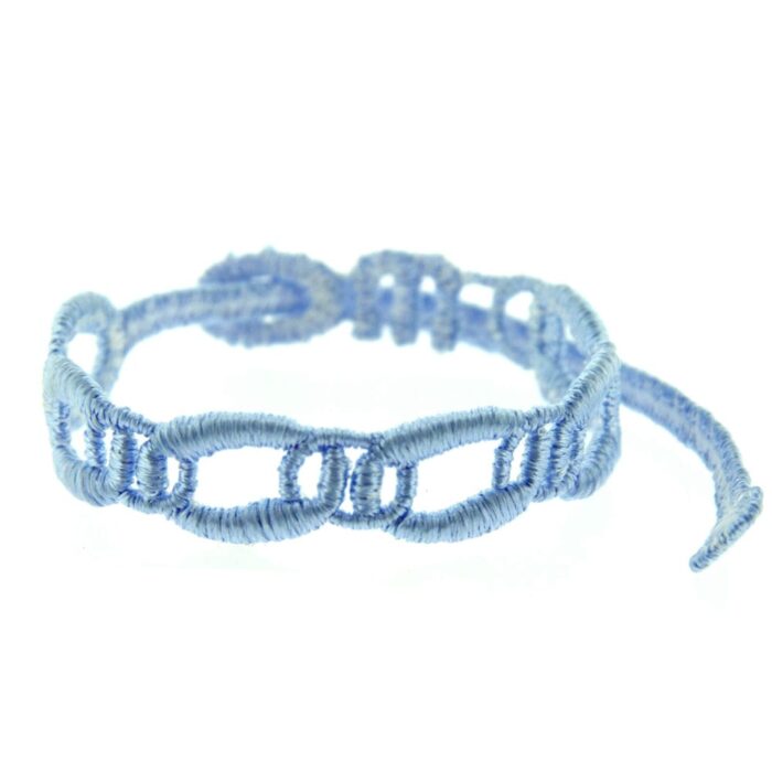 Bracelet motif Gourmette couleur bleu ciel - Missiu