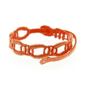 Bracelet motif Gourmette couleur rose saumon - Missiu