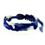 Bracelet motif Camouflage couleur bleu/blanc - Missiu