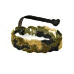Bracelet motif Camouflage couleur vert/or - Missiu
