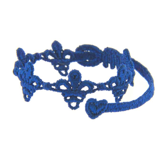 Bracelet motif Fleur de Lys couleur bleu roi - Missiu