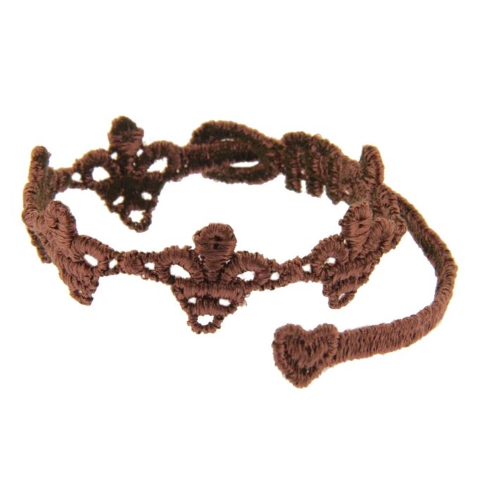 Bracelet motif Fleur de Lys couleur chocolat - Missiu