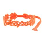 Bracelet motif Hope Trèfle couleur orange fluo - Missiu