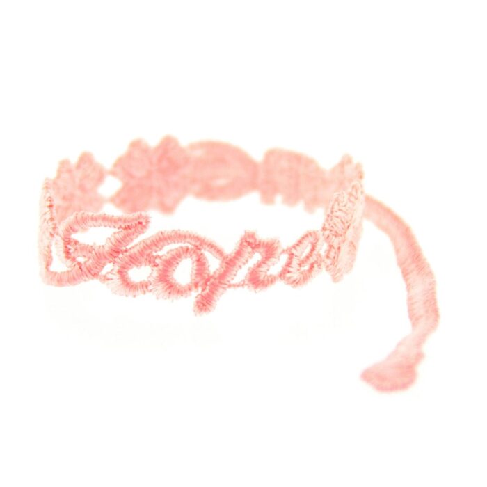 Bracelet motif Hope Trèfle couleur rose - Missiu