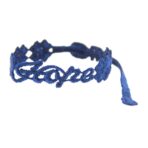 Bracelet motif Hope Trèfle couleur bleu marine - Missiu