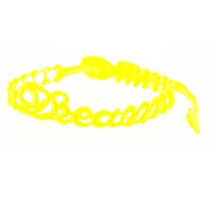 Bracelet motif Dream couleur jaune fluo - Missiu
