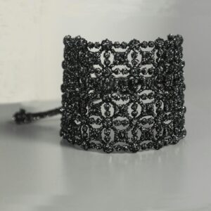 Bracelet manchette Clou couleur noir métallisé - Missiu