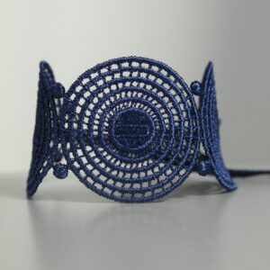 Bracelet manchette Ethnique couleur bleu marine - Missiu