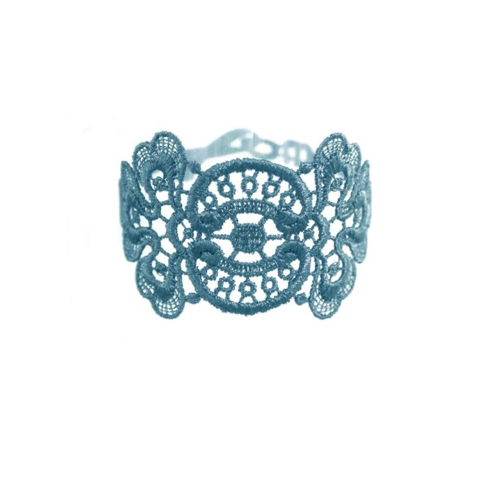 Bracelet manchette Mistinguette couleur bleu canard - Missiu