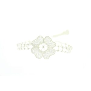 Bracelet motif Fleur couleur blanc cassé - Missiu