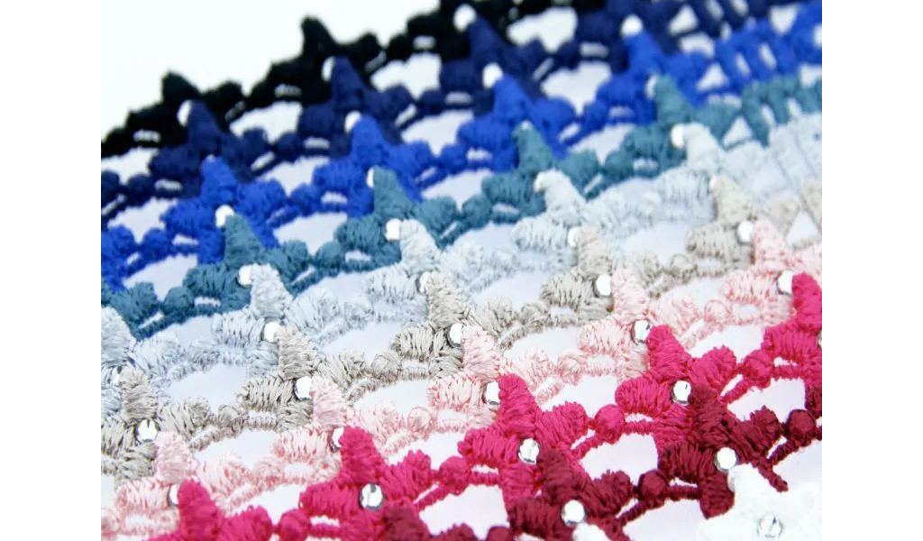 Bracelet en Tissu pour sénior à Noël : Un cadeau chaleureux et intemporel Bracelet en tissu etoiles brodes strass couleur degrade