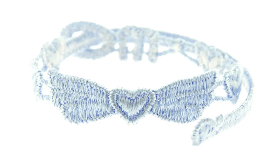Missiu vous souhaite une Bonne Année 2024 : Célébrons ensemble le renouveau Bracelet en tissu bleu clair coeur dange