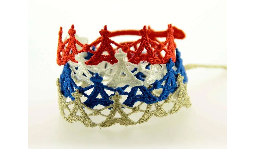 Les tendances des bracelets en tissu pour le printemps : Ajoutez une touche de fraîcheur à votre style Bracelet en tissu crochet tour eiffel