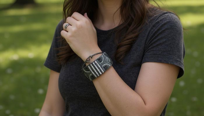 Peut-on offrir un bracelet tissu personnalisé pas cher qui fait son effet ? Bracelet tissu motifs Tamara personnalisé pas cher