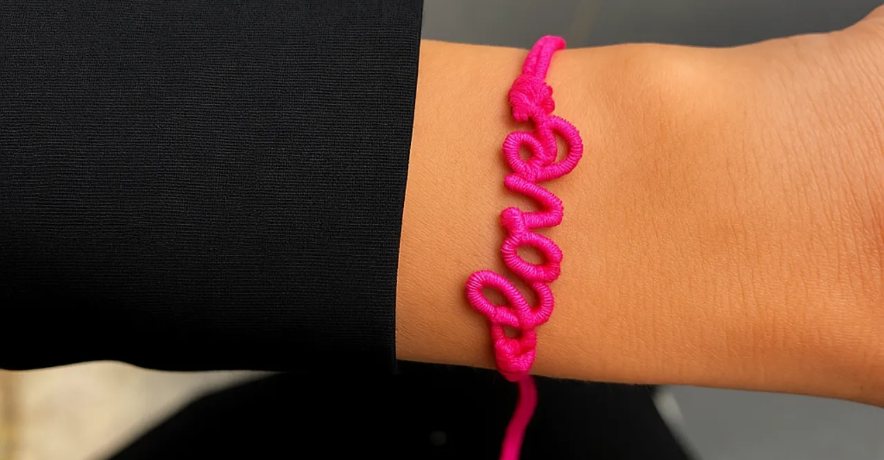 Bracelet tissu personnalisé à l'unité pour vos événements bracelet tissu personnalisé à l'unité motif love