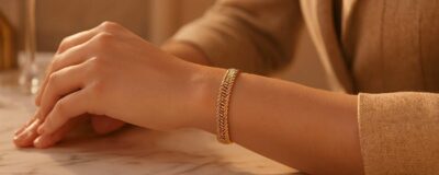 Bracelet maille dorée