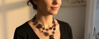 Bijoux collier en tissu de Missiu