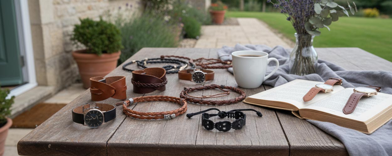 Comment associer des bijoux en cuir avec des bijoux en fil satiné ? Bijoux en cuir avec des bijoux en fil satiné