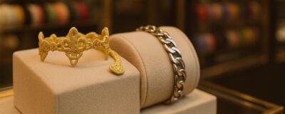 Bracelet en acier et bracelet en tissu