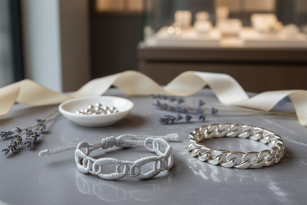 Bracelet grosse maille et bracelet gourmette missiu