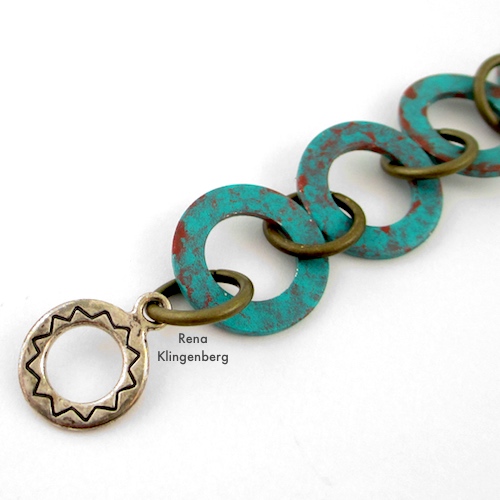 Tutoriel sur la fixation du fermoir au bracelet Patina Hardware par Rena Klingenberg