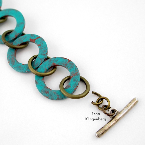 Tutoriel sur la fixation du fermoir au bracelet Patina Hardware par Rena Klingenberg